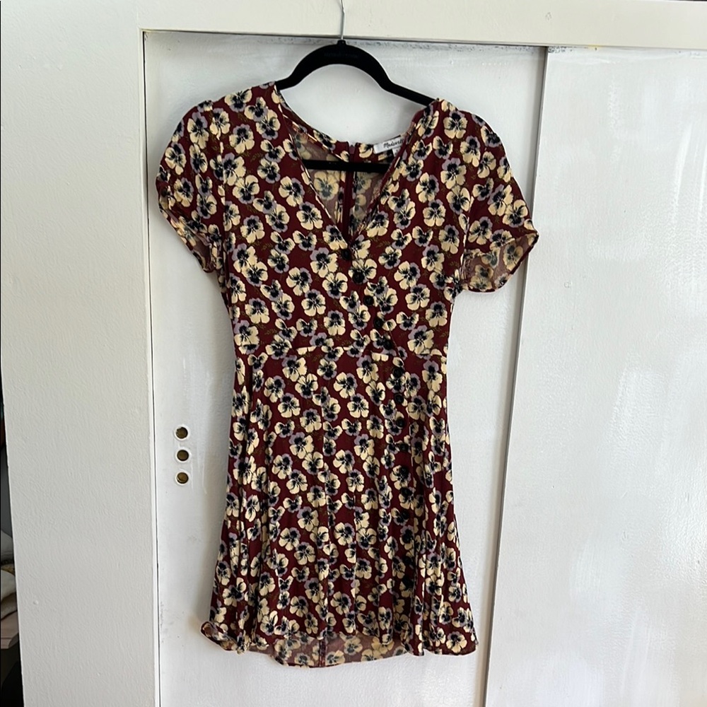 Madewell Floral V-Neck Dress